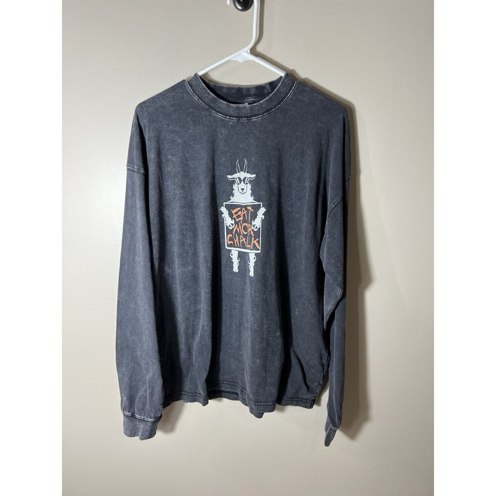 Artimaster Long Sleeve T-Shirt Black Mineral Wash GOAT- eat Mor Chalk Size M